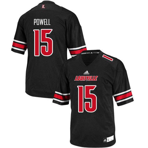 Men's Cardinals #15 Bilal Powell Black Stitch Jersey - Bilal