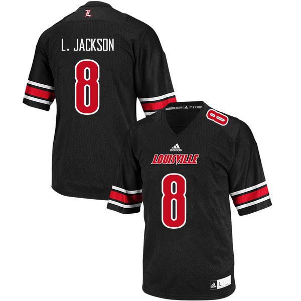 Men's Original Retro Brand Lamar Jackson Black Louisville Cardinals Alumni  Name & Number T-Shirt